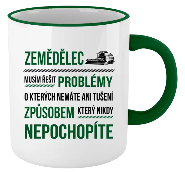 Hrnek Musím řešit problémy - zemědělec