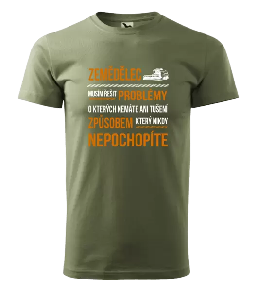 Pánské tričko Musím řešit problémy - zemědělec