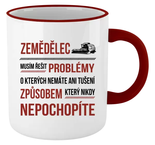 Hrnek Musím řešit problémy - zemědělec