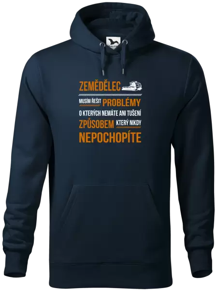 Pánská mikina Musím řešit problémy - zemědělec
