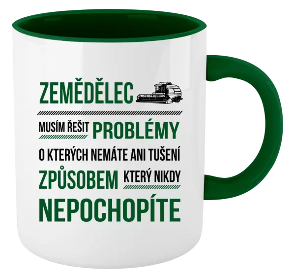 Hrnek Musím řešit problémy - zemědělec