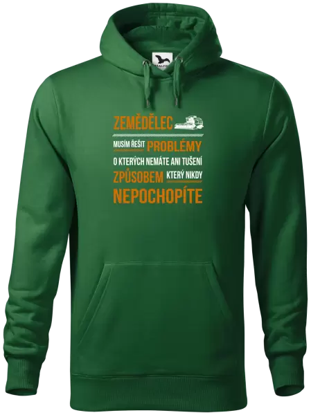 Pánská mikina Musím řešit problémy - zemědělec