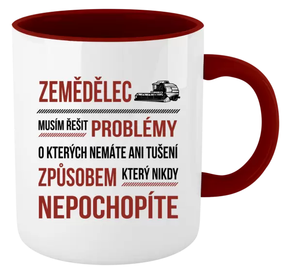 Hrnek Musím řešit problémy - zemědělec