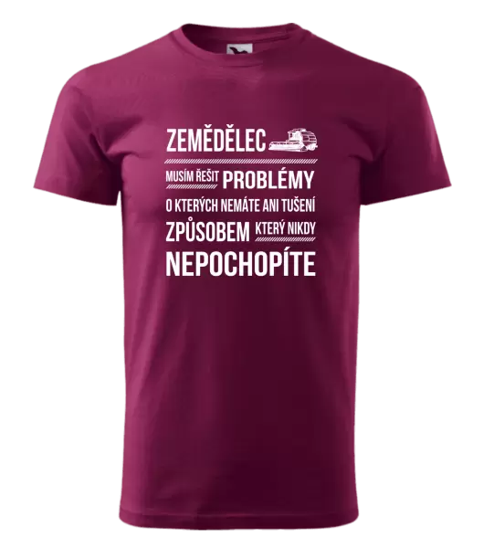 Pánské tričko Musím řešit problémy - zemědělec