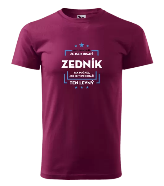 Pánské tričko Jestli si myslíš, že jsem drahý - zedník