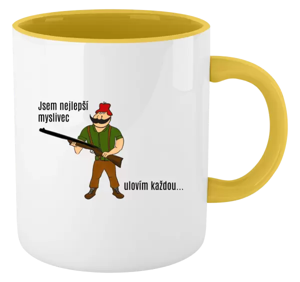 Hrnek Jsem nejlepší myslivec... ulovím každou.