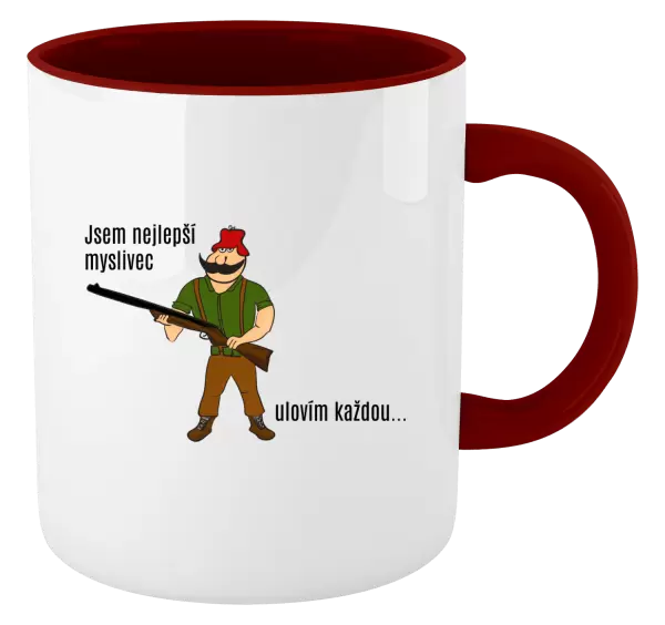 Hrnek Jsem nejlepší myslivec... ulovím každou.