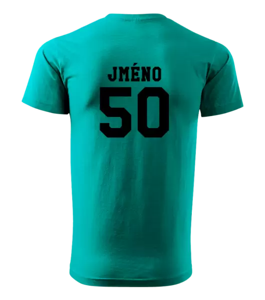 Pánské narozeninové tričko Věk a jméno