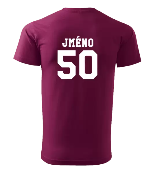 Pánské narozeninové tričko Věk a jméno