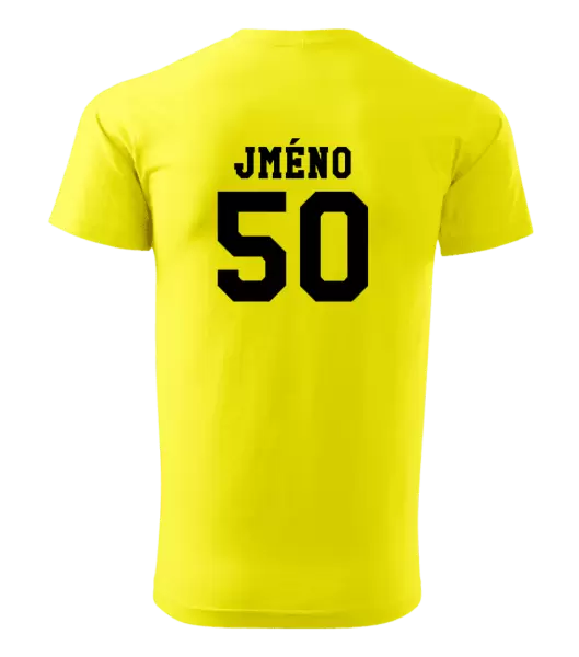 Pánské narozeninové tričko Věk a jméno