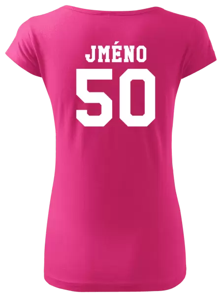 Dámské tričko Věk a jméno
