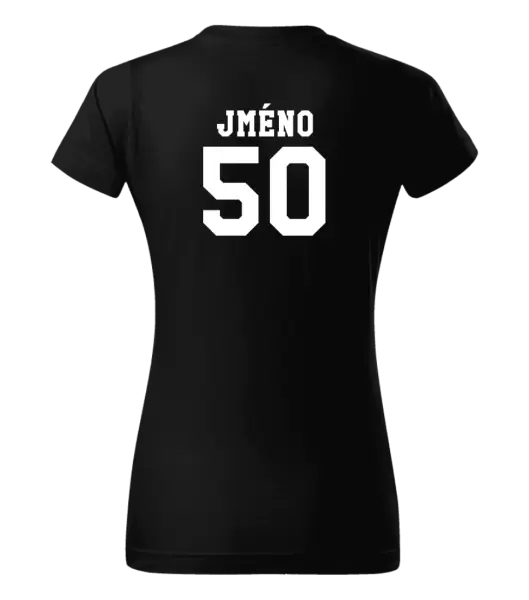 Dámské narozeninové tričko Věk a jméno
