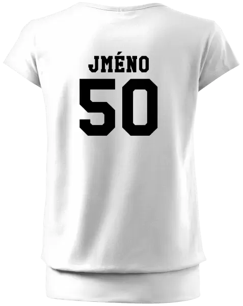 Dámské tričko Věk a jméno