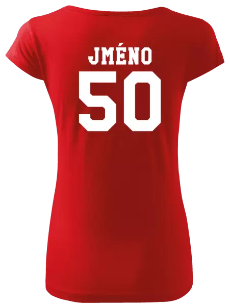 Dámské tričko Věk a jméno