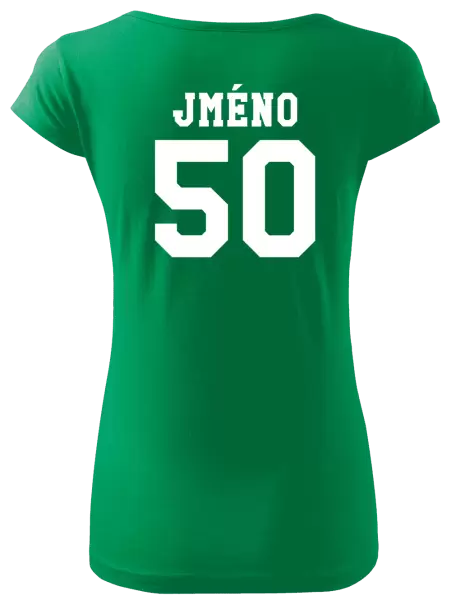 Dámské tričko Věk a jméno
