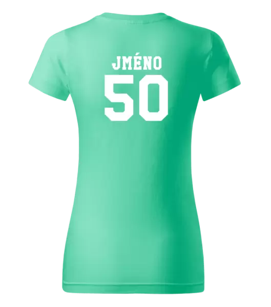 Dámské narozeninové tričko Věk a jméno