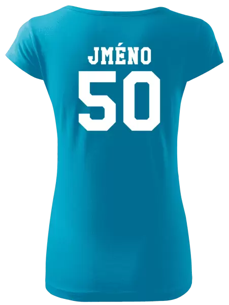 Dámské tričko Věk a jméno