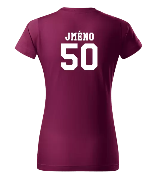 Dámské narozeninové tričko Věk a jméno