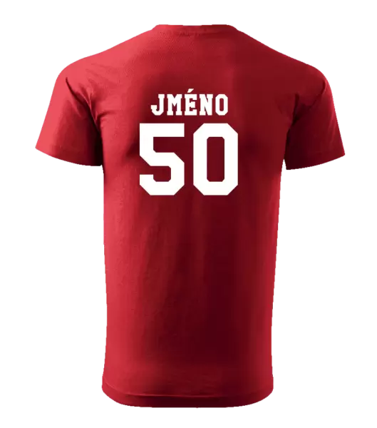 Pánské narozeninové tričko Věk a jméno
