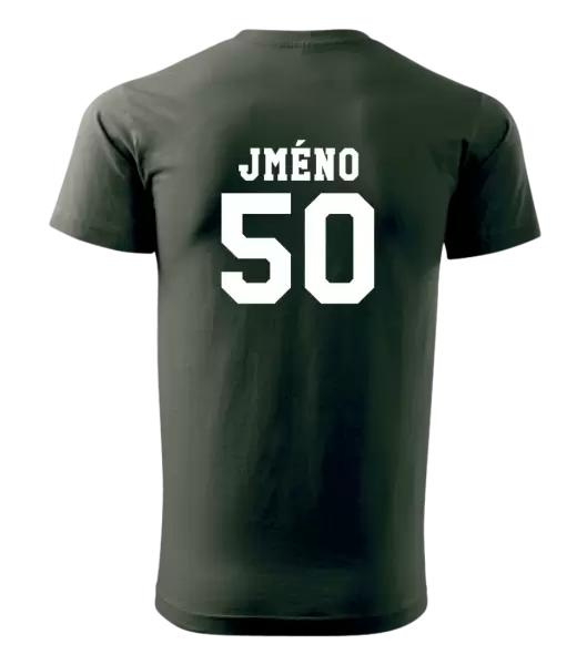 Pánské narozeninové tričko Věk a jméno