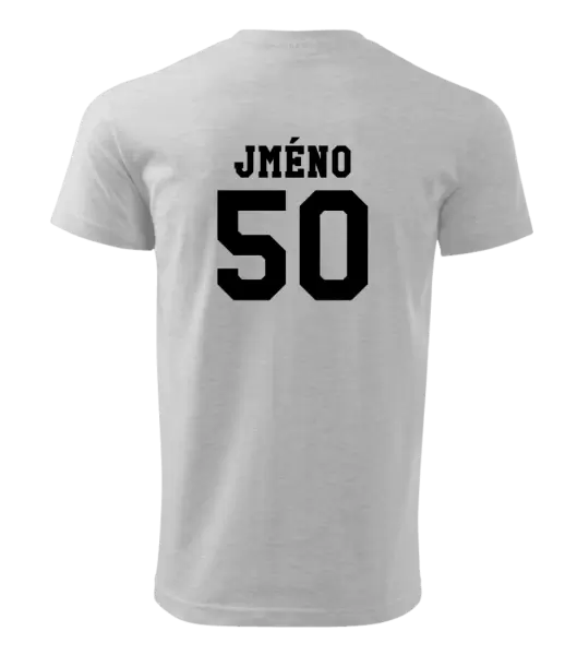 Pánské narozeninové tričko Věk a jméno