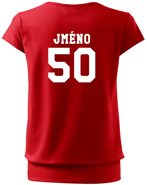 Dámské tričko Věk a jméno