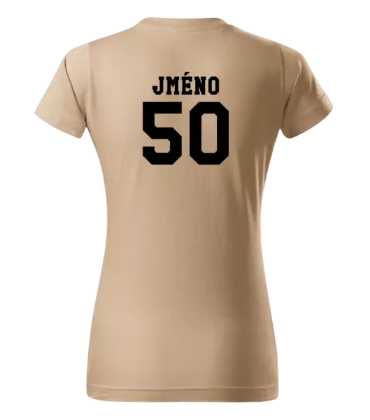 Dámské narozeninové tričko Věk a jméno