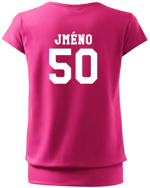 Dámské tričko Věk a jméno