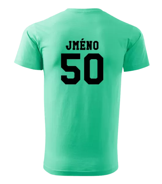 Pánské narozeninové tričko Věk a jméno