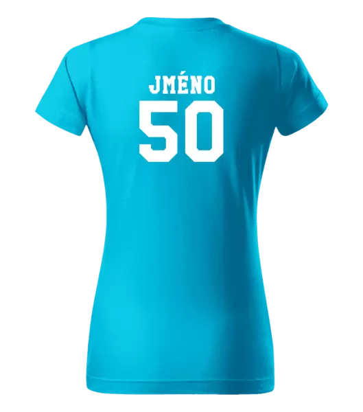 Dámské narozeninové tričko Věk a jméno