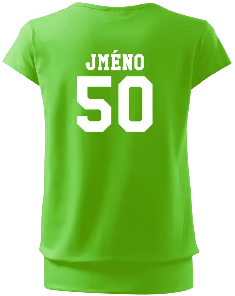 Dámské tričko Věk a jméno
