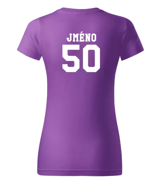Dámské narozeninové tričko Věk a jméno