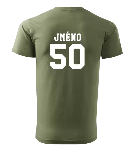 Pánské narozeninové tričko Věk a jméno