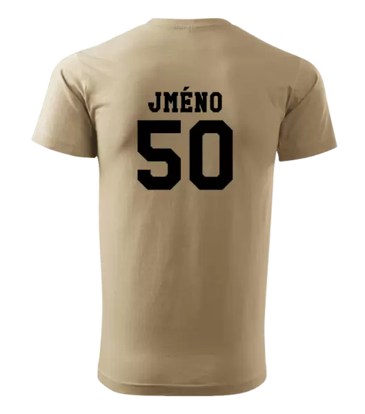 Pánské narozeninové tričko Věk a jméno
