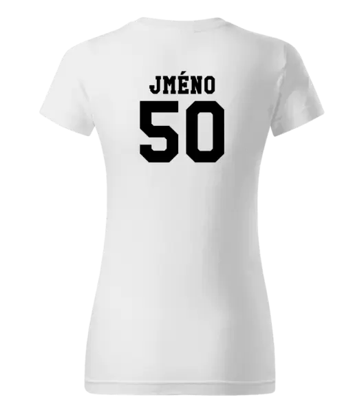 Dámské narozeninové tričko Věk a jméno