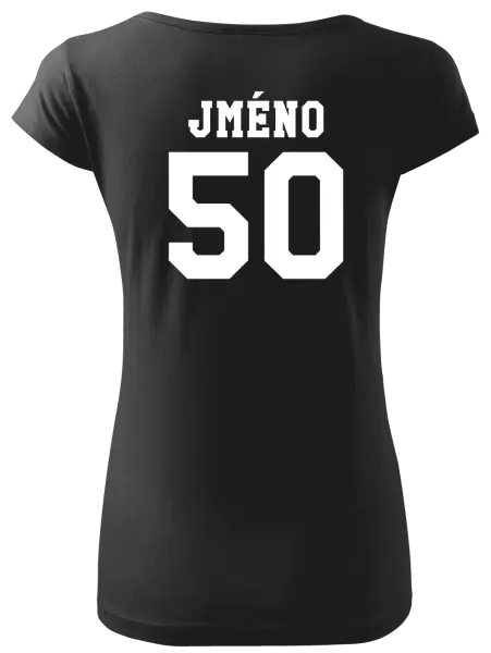 Dámské tričko Věk a jméno