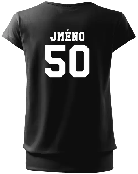 Dámské tričko Věk a jméno