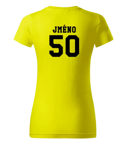 Dámské narozeninové tričko Věk a jméno