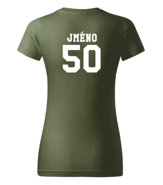 Dámské narozeninové tričko Věk a jméno