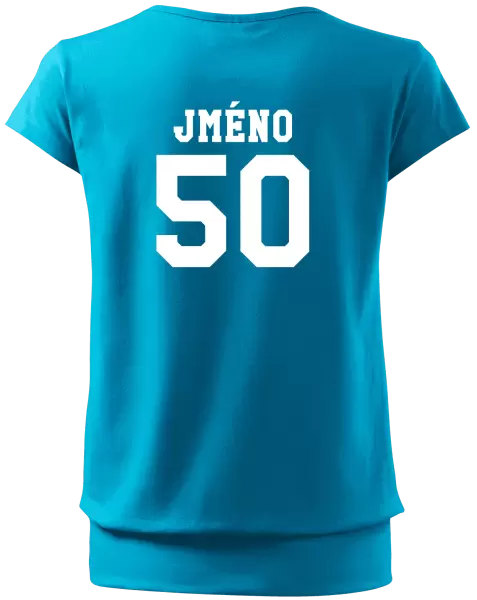 Dámské tričko Věk a jméno