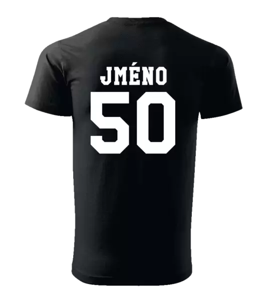 Pánské narozeninové tričko Věk a jméno