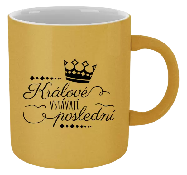 Metalický hrnek Králové vstávají poslední