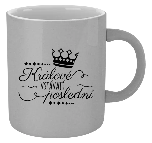 Metalický hrnek Králové vstávají poslední
