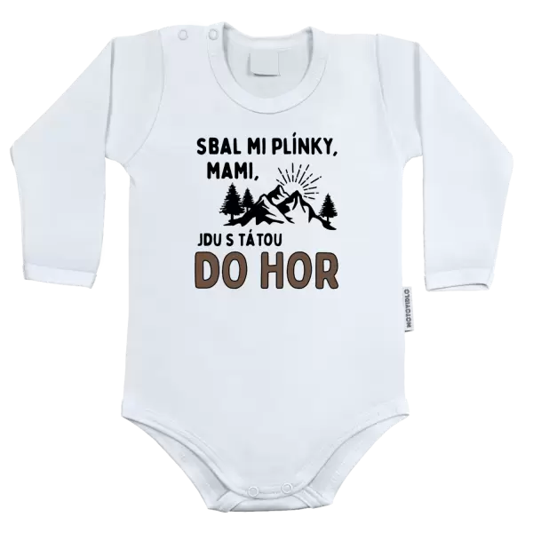 Dětské body Mami sbal mi plínky - hory