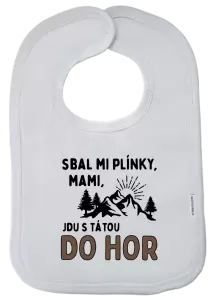 Dětský bryndák Mami sbal mi plínky - hory