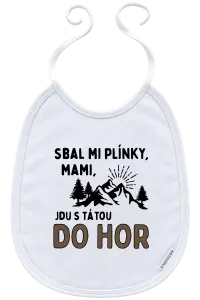 Dětský bryndák Mami sbal mi plínky - hory