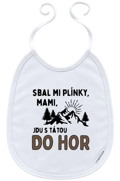 Dětský bryndák Mami sbal mi plínky - hory
