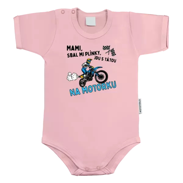 Dětské body Mami sbal mi plínky - motorka