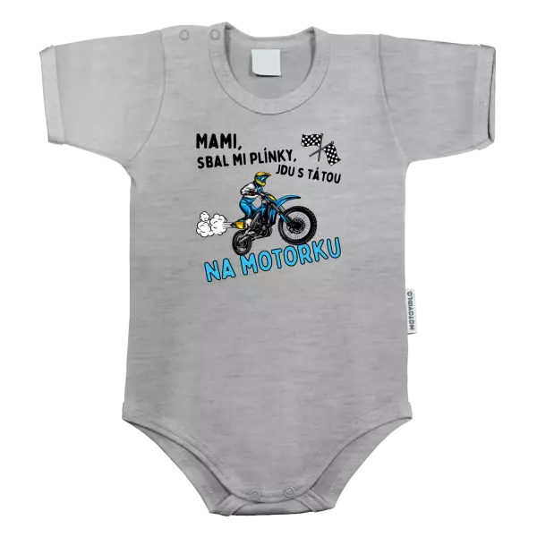 Dětské body Mami sbal mi plínky - motorka