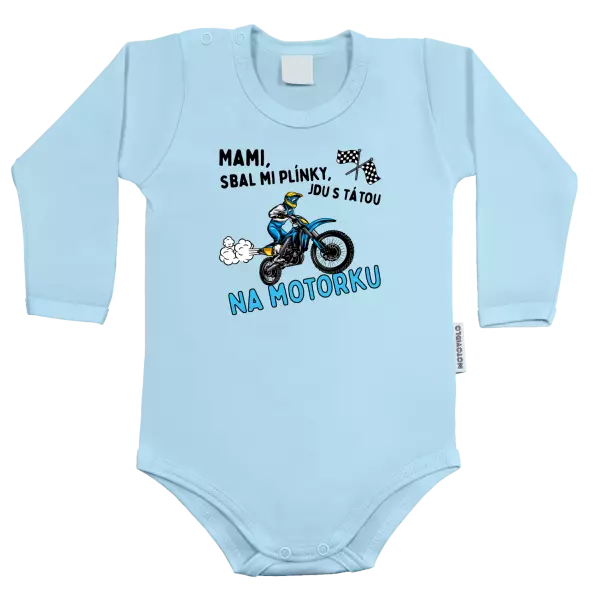 Dětské body Mami sbal mi plínky - motorka